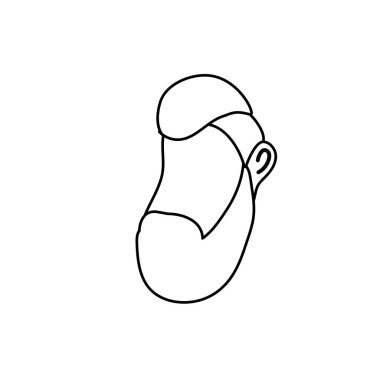 satır avatar adam yüz saç modeli tasarım vektör çizim ile