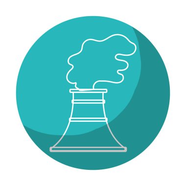 gezegen, vektör çizim çevre kirletici etiket kirliliği fabrikası