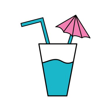 delicious water glash to refresh the day vector illustration