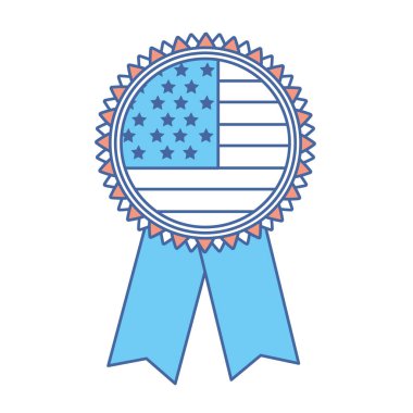 amblemi ile ABD bayrağı içinde vektör çizim tasarım