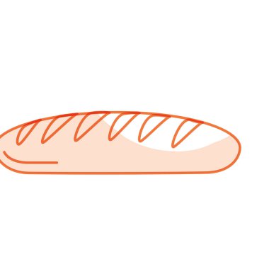 siluet taze ekmek gıda organik buğday vektör çizim ile