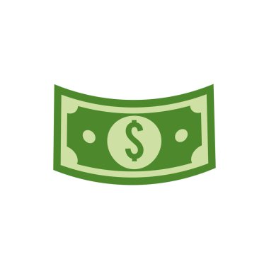 yeşil fatura dolar para, vektör illüstrasyon tasarımı