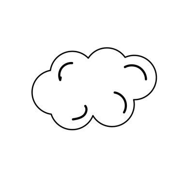 güzel çizgi karikatür bulut vektör çizim tasarım