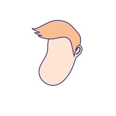 saç modeli tasarım vektör illüstrasyon ile avatar adam yüz