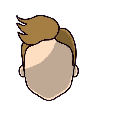 iyi adam yüz haistyle, vektör çizim ile