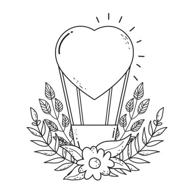 Sevgililer Günü tebrik kartı. Vektör illüstrasyonu