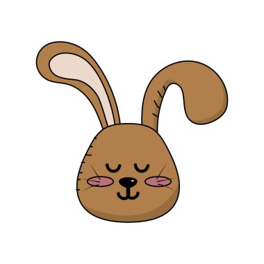 oyuncak tavşan çocuk baş hayvan vahşi vektör çizim