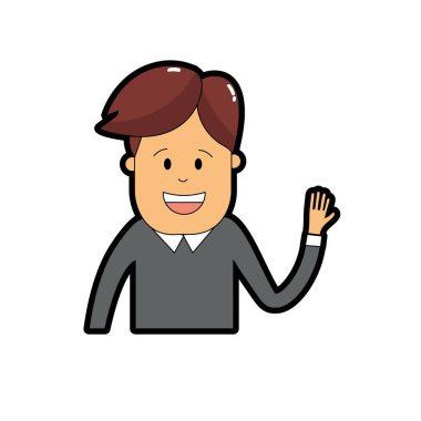 Erkek saç modeli tasarım ve giyim vektör çizim ile