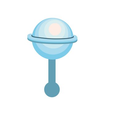 Bebek çıngırağı oyun eğlence vektör çizim için