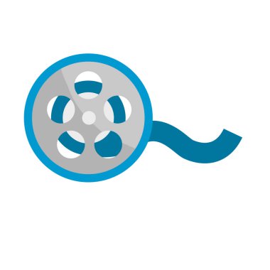 projeksiyon film tiyatro vektör çizim mahalline reel