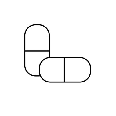 satırı ilaç hap ilaç tedavisi vektör çizim için