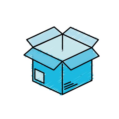 teslimat yenilik vektör illüstrasyon için açık kutu