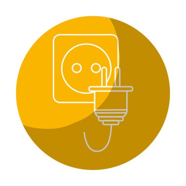 etiket güç kablosunu cannect enerji, vektör çizim tasarım için