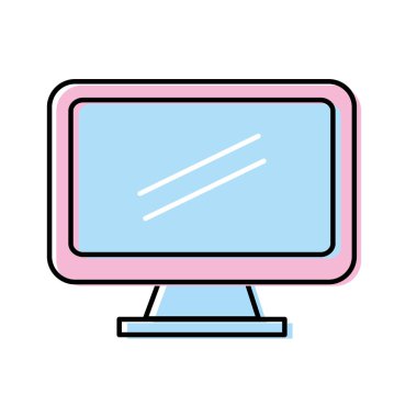 computer electronic technology with database information vecto illustration