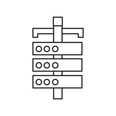 Şekil ağ bilgisayarı sunucu veri bilgi, vektör çizim