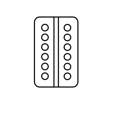 satırı ilaç hap ilaç tedavisi vektör çizim için