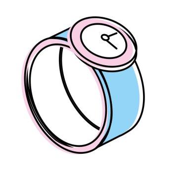 teknoloji smartwatch dijital bağlantı hizmeti vektör çizim ile