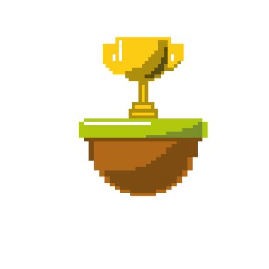 Kupa Ödülü Kupası platformu oyun vektör çizim