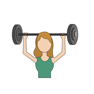 Dambılı kadın vektör çizimi yapacak.