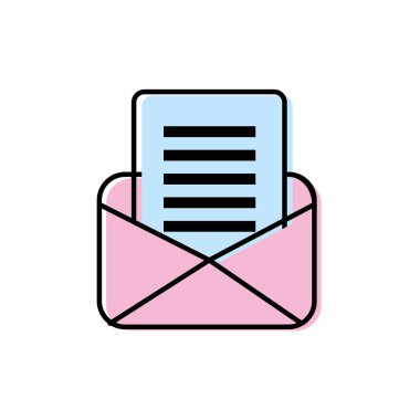 önemli mesaj bilgi vektör çizim ile kart mektup