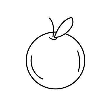 satır lezzetli ve sağlıklı turuncu meyve vektör çizim