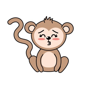 ifade ile güzel sevimli hayvanlar illüstrasyon vektör