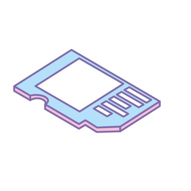 Mikro sd teknoloji vektör çizim belgeleri kaydetmek için