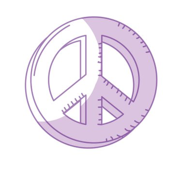 siluet güzellik hippi amblemi sembolü tasarım vektör çizim