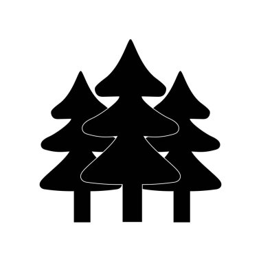 Doğal çam ağaçları ekoloji için vektör çizim rezerv