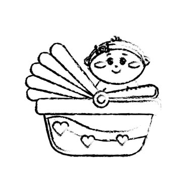 vektör illüstrasyon içinde bebek çocuk ile şekil güvenlik koltuğu