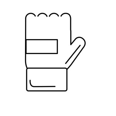 satır spor eldiven için pratik exercide vektör illustrtion