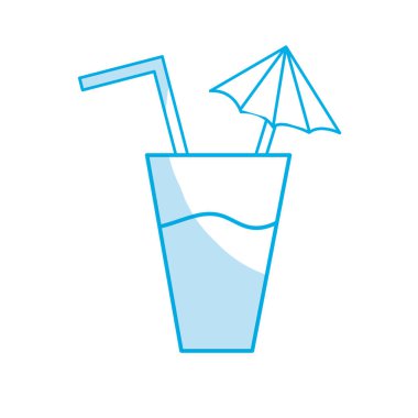 siluet lezzetli su glash gün vektör çizim yenilemek için