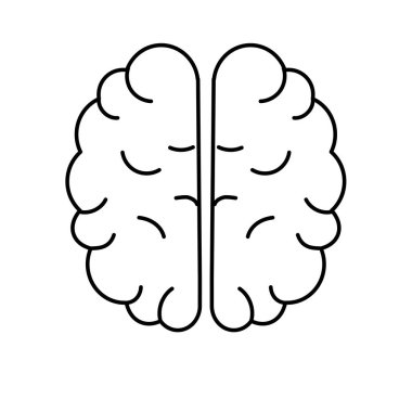 satır yaratıcı beyin beyaz arka plan vektör çizim üzerinde fikir