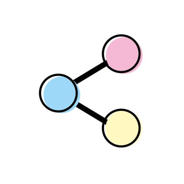 Sosyal medya teknoloji bağlantısı vektör çizim paylaşmak