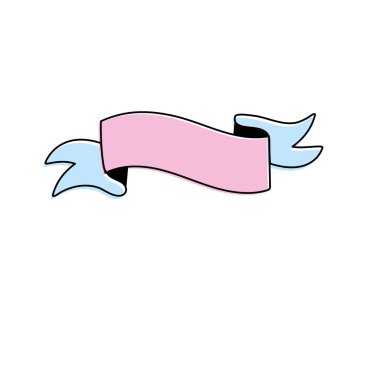 Sanat şerit dekorasyon tasarım öğesi vektör çizim