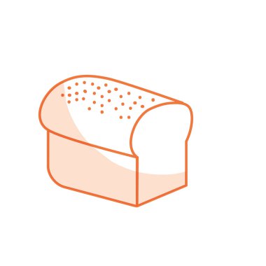 siluet lezzetli dilim ekmek gıda beslenme vektör çizim