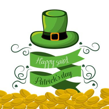 mutlu st patricks günü kutsal kişilerin resmi, vektör çizim tasarım