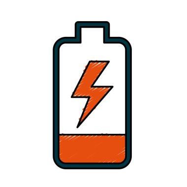 battery power electric digital charge, vector illustration
