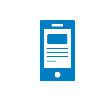 siluet smartphone ile iş dijital belge vektör çizim