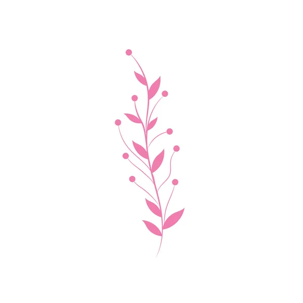 Rustikální Větve Listy Květy Vektorové Ilustrace — Stockový vektor