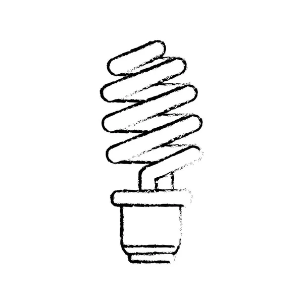 Линия Сохранить Энергию Лампочки Векторные Иллюстрации Дизайн — стоковый вектор