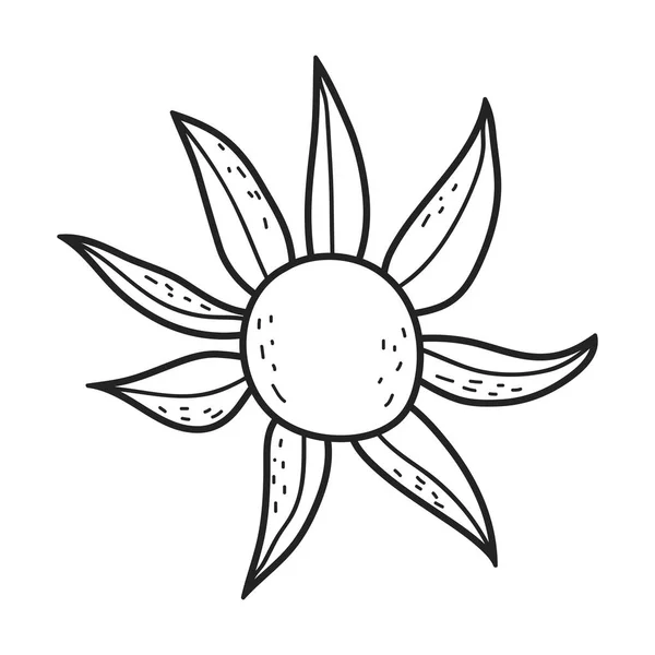Мила Квітка Намальована Іконка Векторні Ілюстрації — стоковий вектор