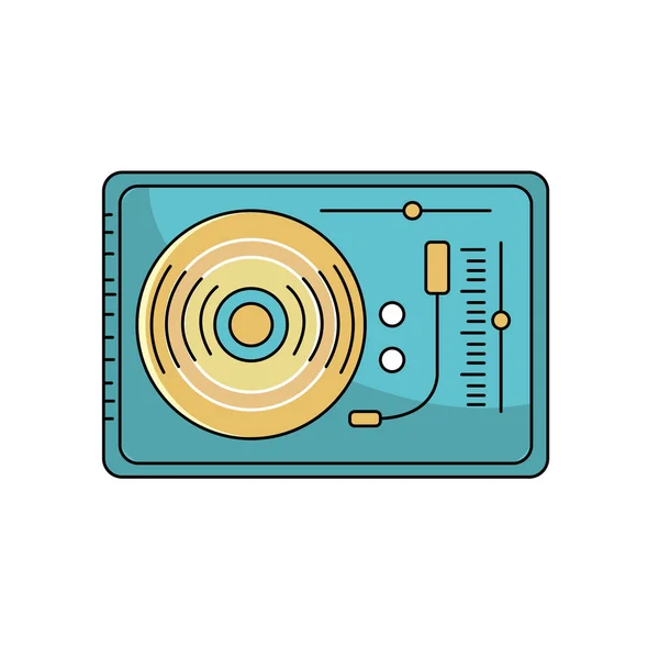 Radio Luisteren Spelen Muziek Vectorillustratie — Stockvector