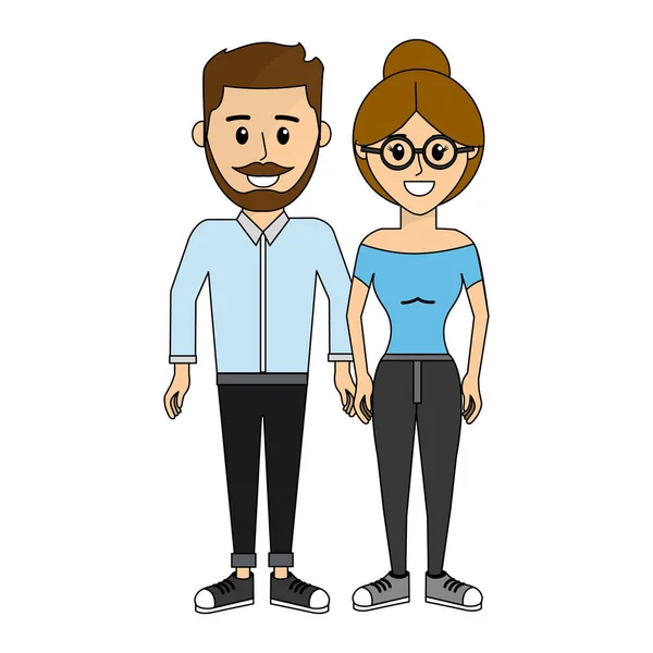 Couple Happy Together Icon Vector Illustration Design — Διανυσματικό Αρχείο