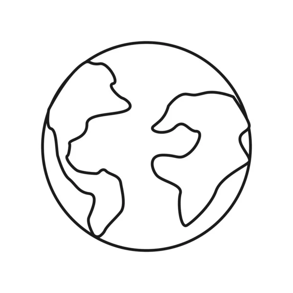 Figuur Aarde Planeet Verbinding Internetservice Vector Illustratie — Stockvector