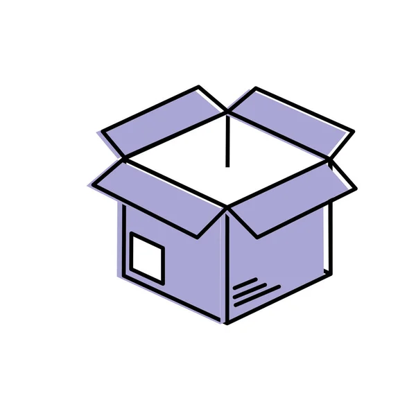 Open Box Naar Levering Innovatie Vector Illustratie — Stockvector