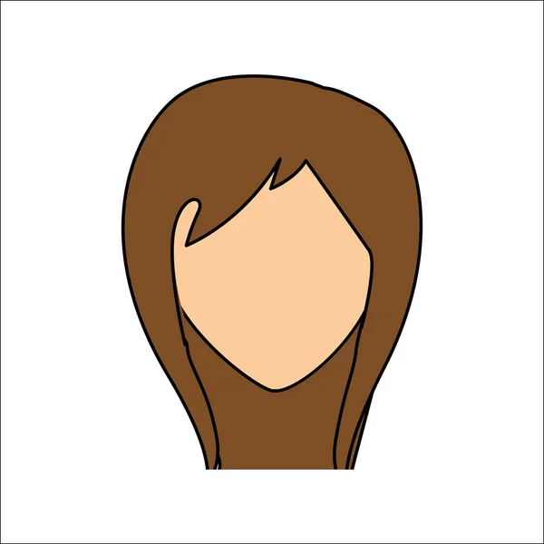 Gente Avatar Cara Mujer Icono Vector Ilustración Diseño — Vector de stock