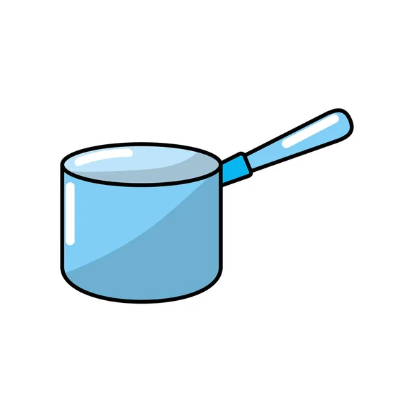 Pot Kitchen Utensil Object Cuisine Vector Illustration — 스톡 벡터