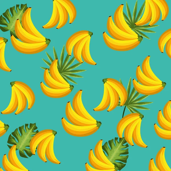 Deliciosas Exóticas Bananas Frutas Fundo Ilustração Vetorial —  Vetores de Stock