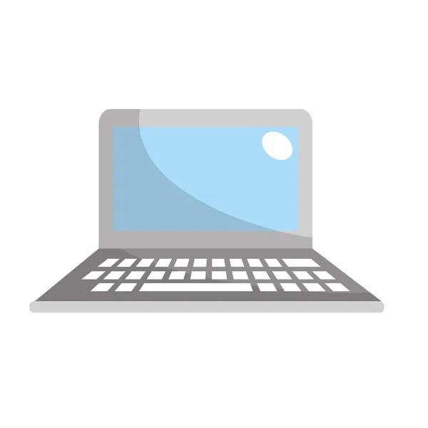 Technology Laptop Business Information Vector Illustration — Stock Vector